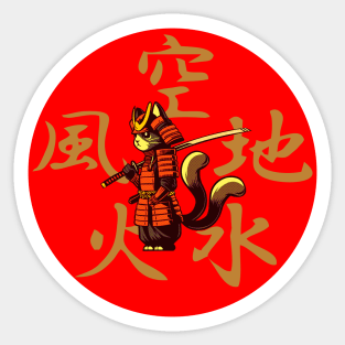 Samurai Two Tailed Tom - Go Rin No Sho Sticker